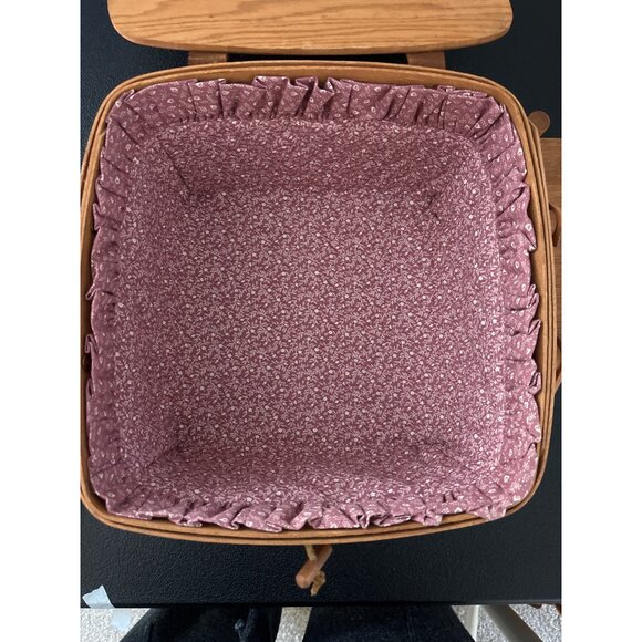 Longaberger 1989 Large Cake Basket Lined Including Insert & Liner - Picture 8 of 16